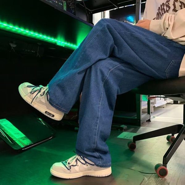 Men's Retro Washed Jeans Street Fashion - Image 3