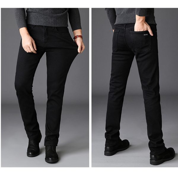 New Men's Jeans Slim Straight Black Pants For Men - Image 5