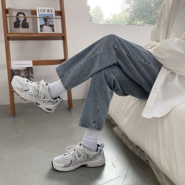 Loose Straight Spring American Retro Jeans Men - Image 3