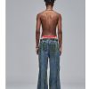 American Street Dirtyfit Heavy Industry Washed Distressed Wide Leg Jeans Design Sense - Image 3