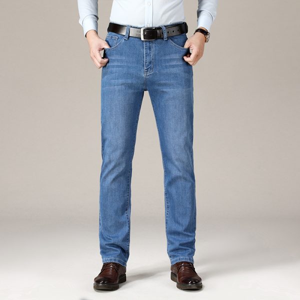 Men'S Straight Loose Elastic Slim Fit Business Casual Korean Style Trendy Plus Size Pants Men - Image 5