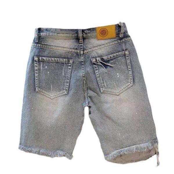Men's Fashion Casual Ripped Denim Shorts - Image 5