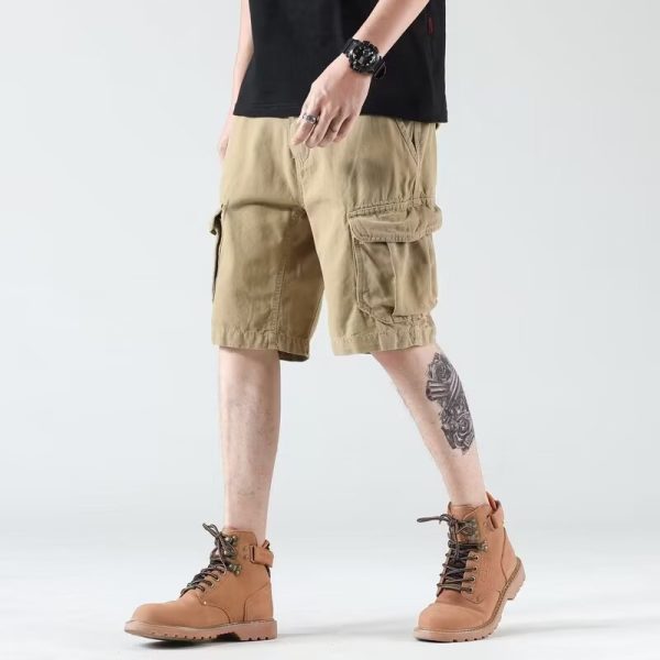 Heavy American Wear-resistant Overalls Shorts Men - Image 2