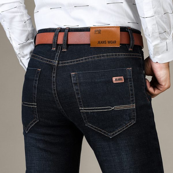 Men's Stretch Slim Straight Business Casual Jeans - Image 6