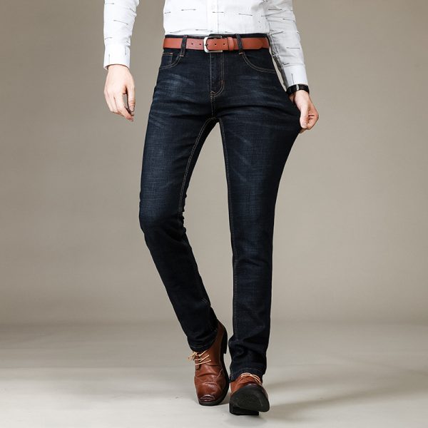 Men's Stretch Slim Straight Business Casual Jeans - Image 2