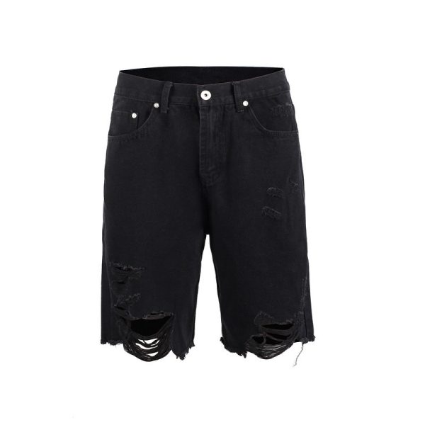 Loose Dad Denim Shorts Men - Image 3