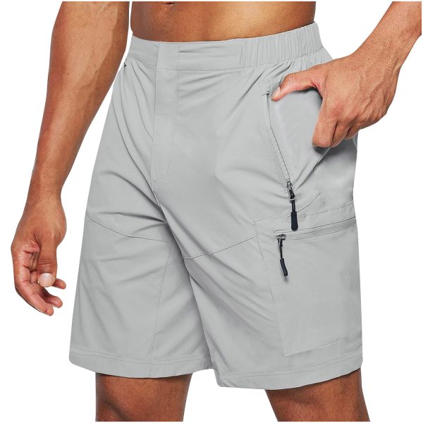 Men'S Casual Elastic Waist Strap Summer Shorts Casual Fit Fashion Outdoor Long Shorts For Men Knee-Length Straight Leg Pants Shorts - Image 7