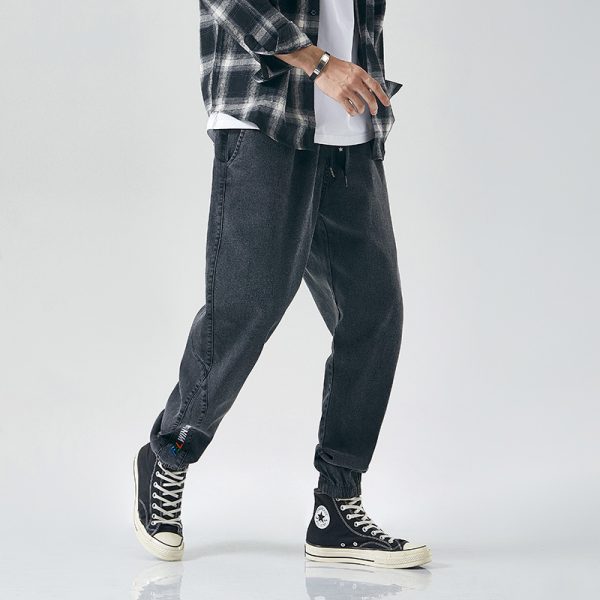 Oversized Denim Harem Pants - Image 4