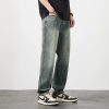 Distressed High Waist Jeans Men's Straight-leg Pants - Image 3