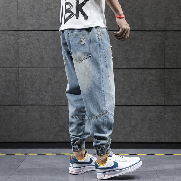 Men's Korean Style Cropped Trousers  Trendy Casual Loose Harem Pants - Image 2