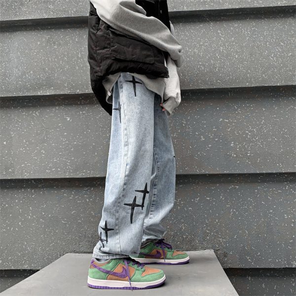 Men's Loose Casual Wide Leg Jeans - Image 4