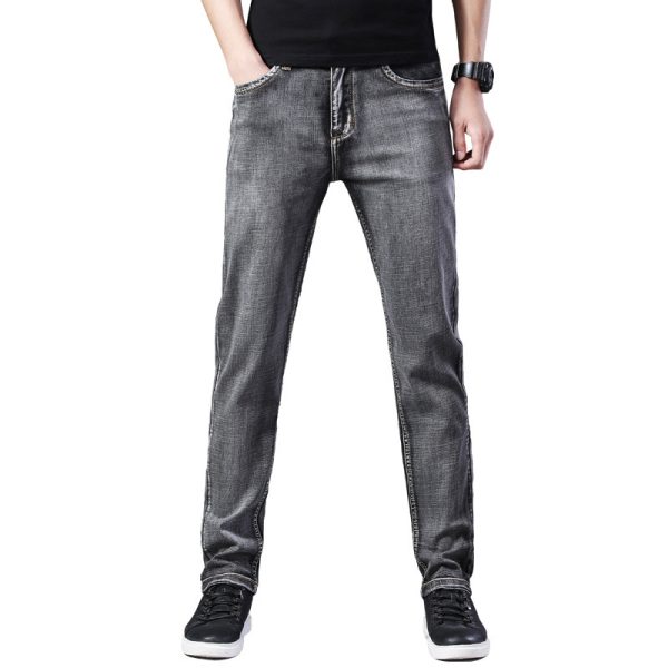 Men's Small Feet Stretch All-match Loose Casual Jeans - Image 4