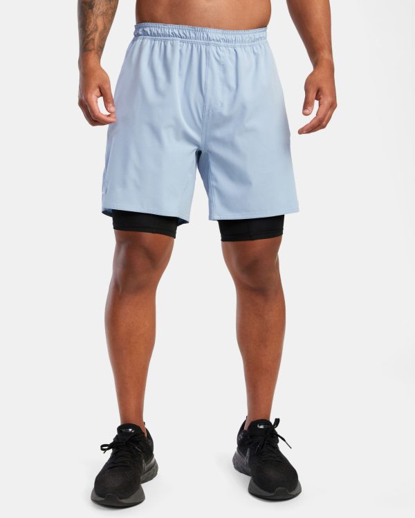 Fitness Summer Sports Casual Solid Color Camouflage Double-layer Shorts Men - Image 9