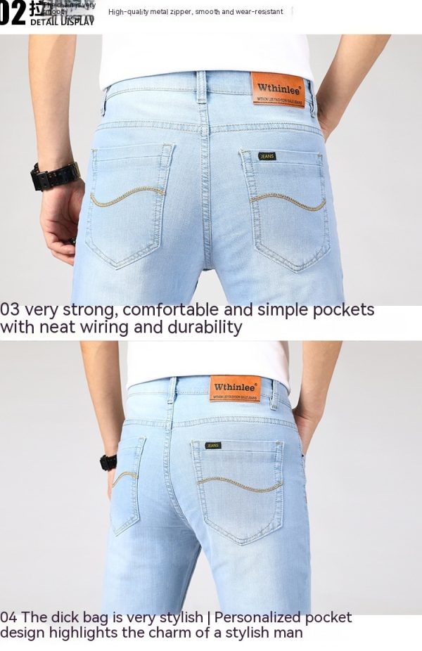 Men's Summer Jeans Men's Straight-leg Pants - Image 9
