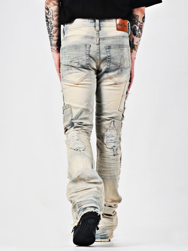 Vintage Elastic High Street Flare Jeans - Image 7