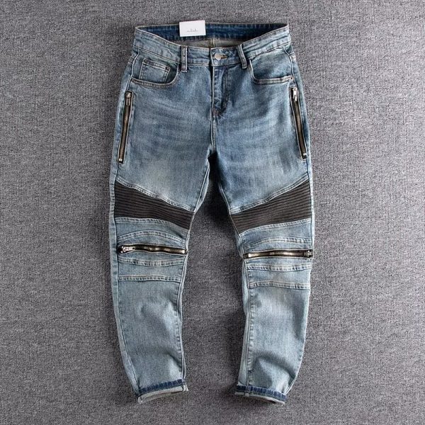 Light Straight-leg Zipper Autumn Japanese Jeans - Image 4