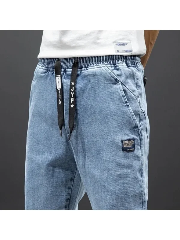 Plus Size 7XL 8XL Spring Summer Cargo Jeans Men Fashion Streetwear Denim Pants Baggy Casual Jogger Harem Jean Trousers Male - Image 6