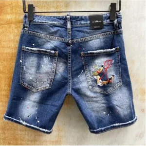 New Fashion Italian Style Men Light Blue Denim Shorts New Summer Man Ripped Jeans Shorts Quality Male Straight Denim Short Jeans