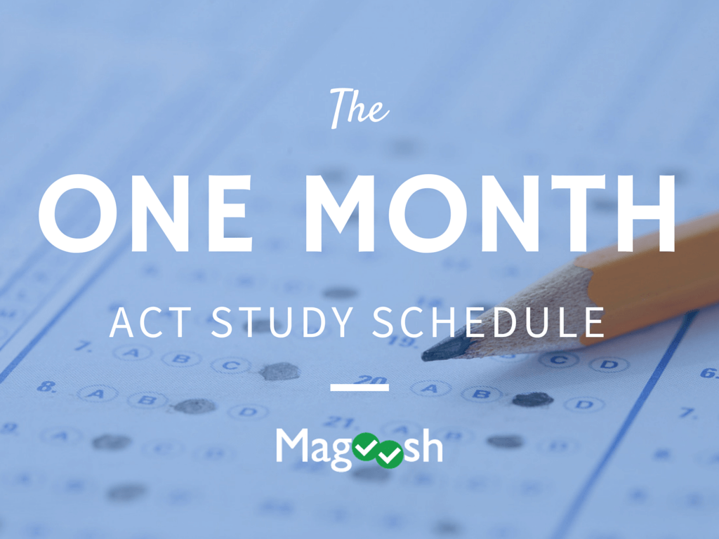 One-Month ACT Study Plan