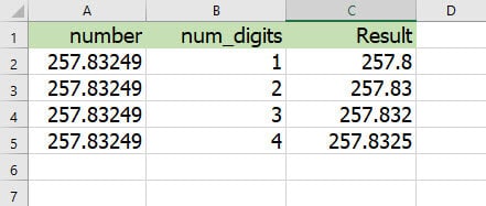 excel round function