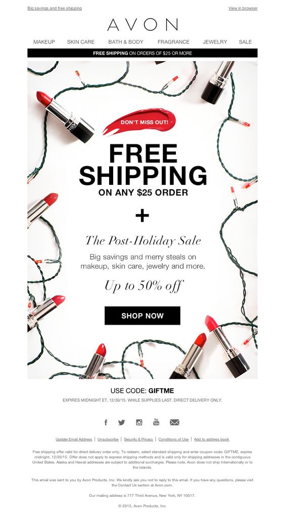25 bright merry christmas html email templates avon mailbakery