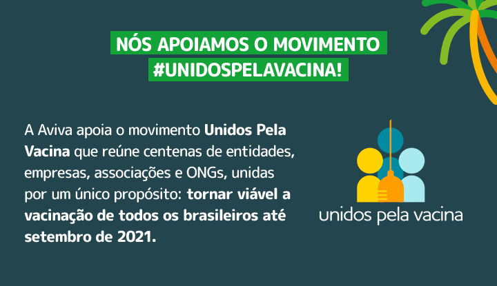 Nós apoiamos o movimento #unidospelavacina!
