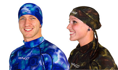 head wrap in blue camo or green camo