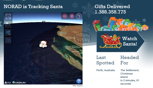 sigue el recorrido de Santa Claus en Internet