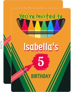 Crayon Invitation Template 6