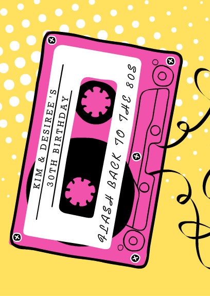 80 Themed 30Th Birthday Party Invitations 2