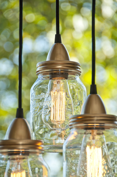 Mason jar hanging lights shop diy