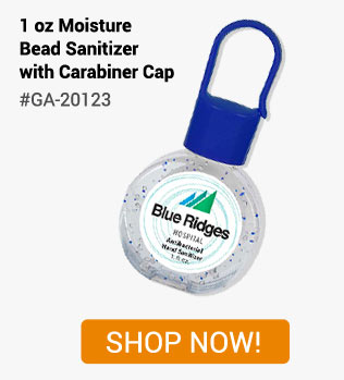  1 oz Moisture Bead Sanitizer with Carabiner Cap - Shop Now!
