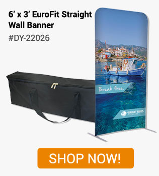 6’ x 3’ EuroFit Straight Wall Banner- Shop Now!
