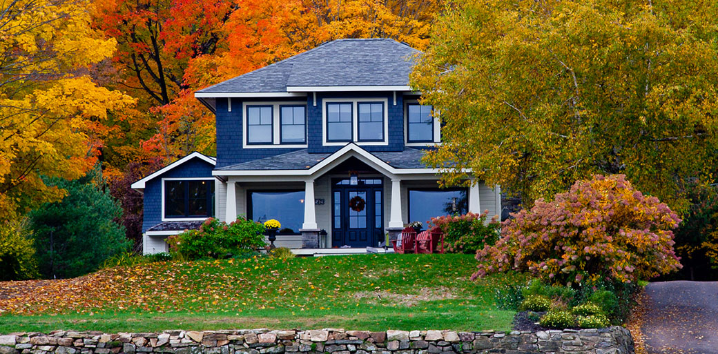 Home in an Autumn landscape