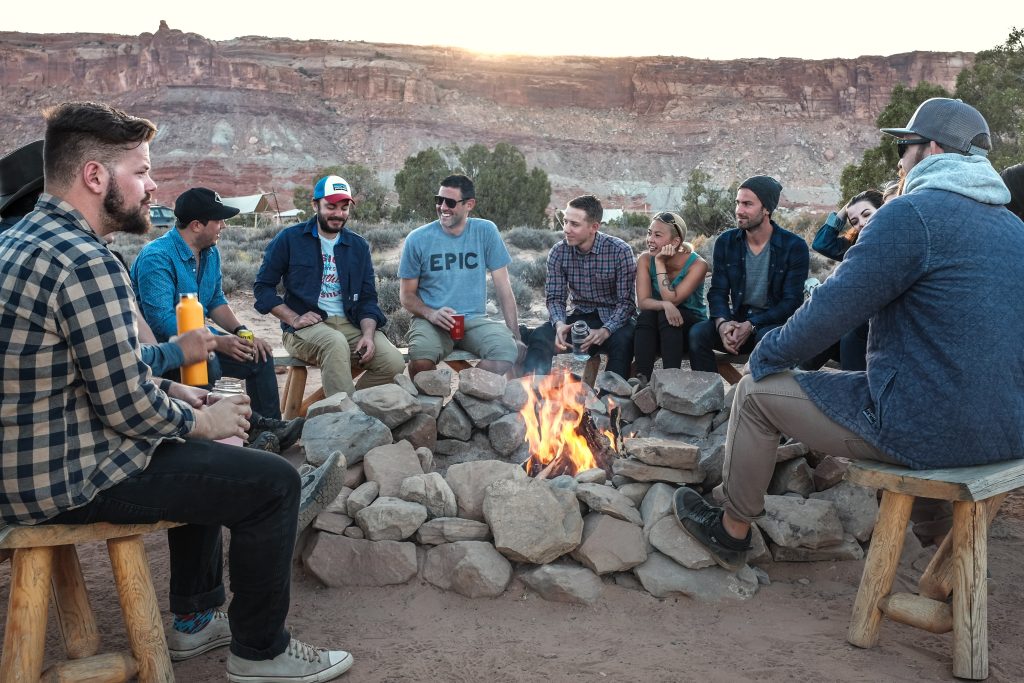 Making friends at the campsite