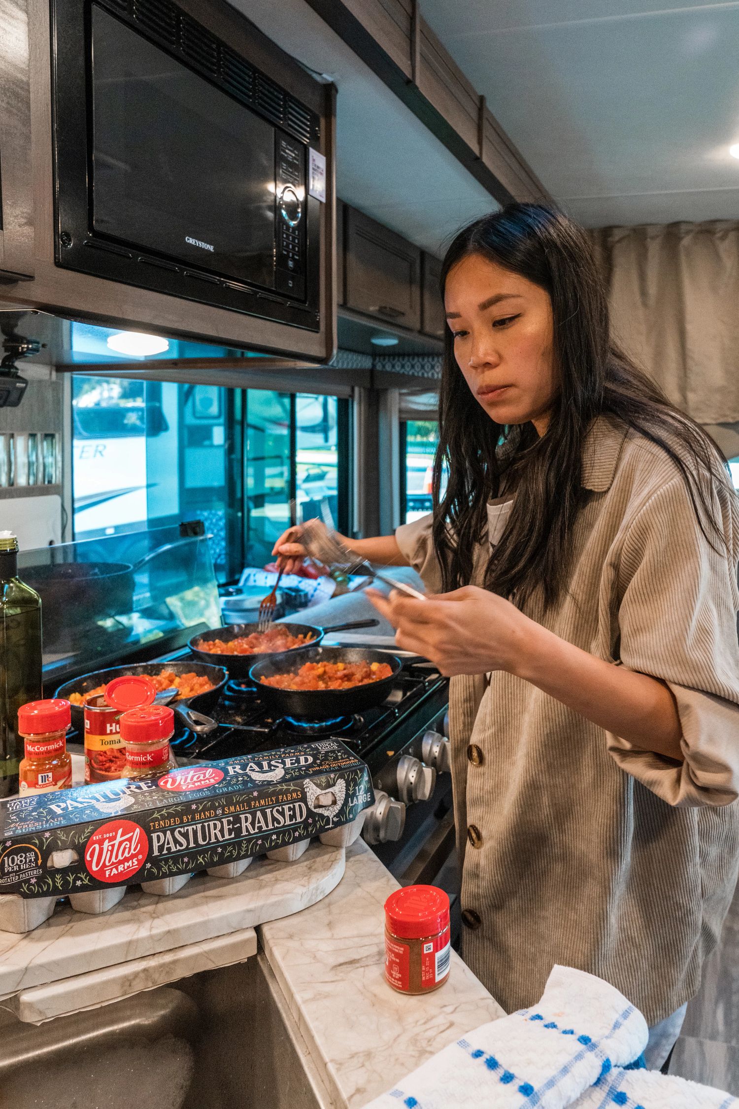 Us and The Remingtons Make Shakshuka in an RV