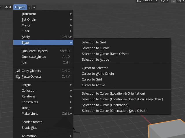 to Cursor Orientation - Market