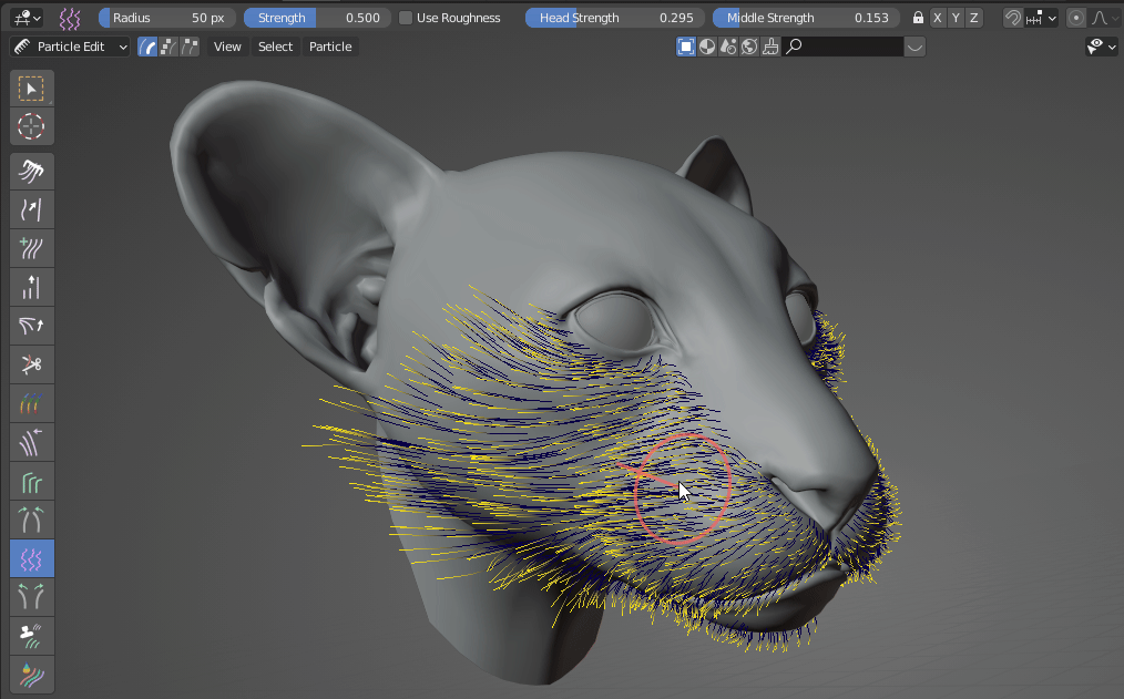 Blender插件|三维粒子头发毛发笔刷绘制工具-Blender Addon | 3d Particle Brush