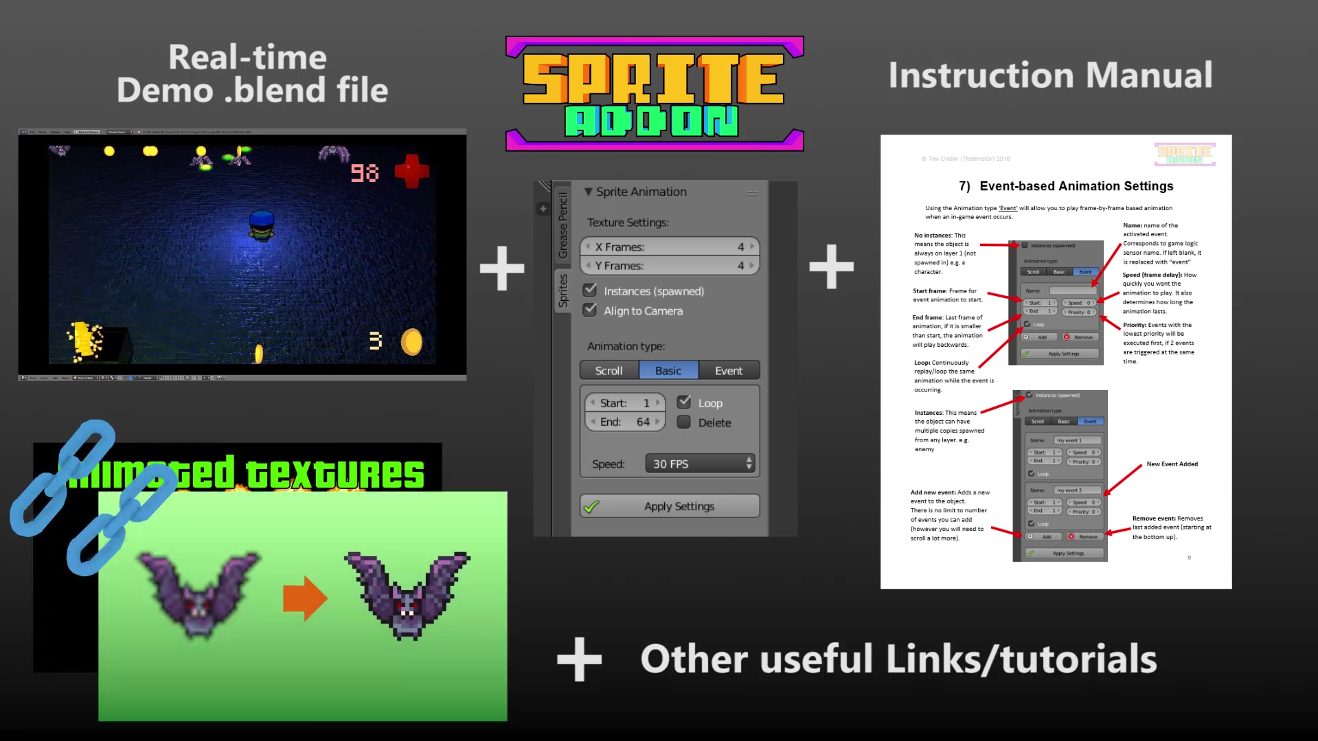 BGE Sprite Addon Blender Market