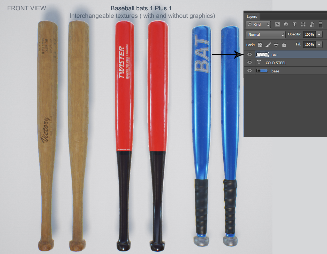Baseball bats PBR Game Ready Blender Market
