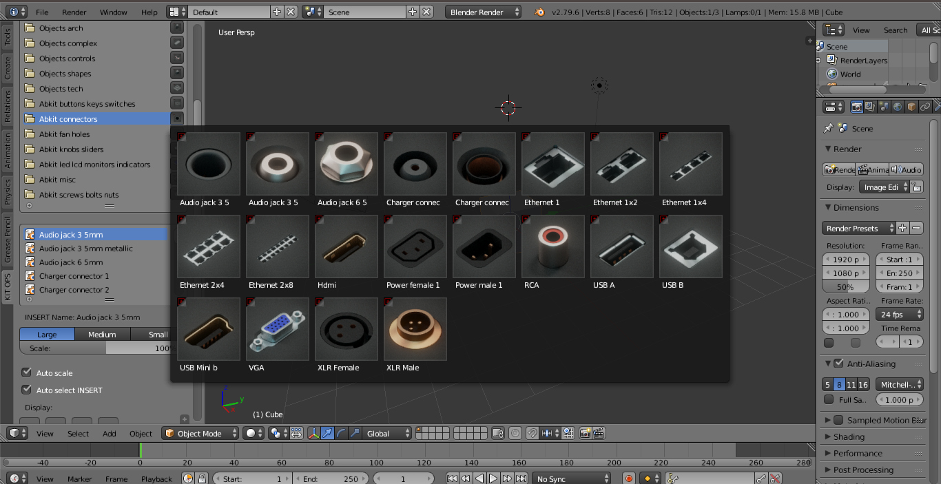 ABKIT Abdou's Inserts pack for KIT OPS Blender Market