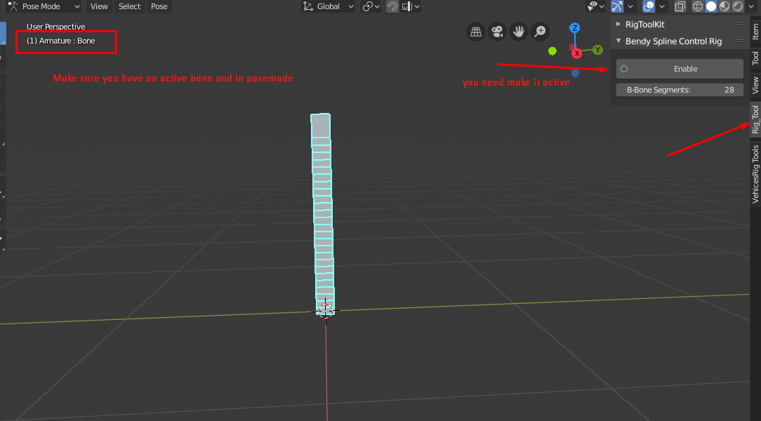 Bendy Spline Control "Rig" Blender Market