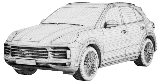 Porsche cayenne s чертеж