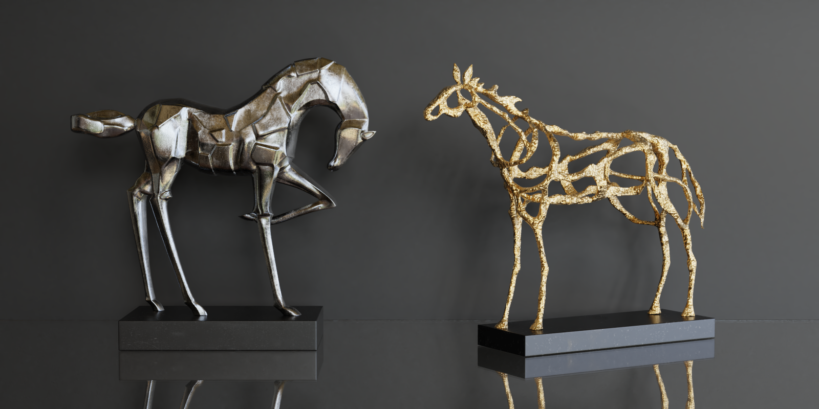 Decoration Set 74 Horse Themed Luxury Decorative Objects and