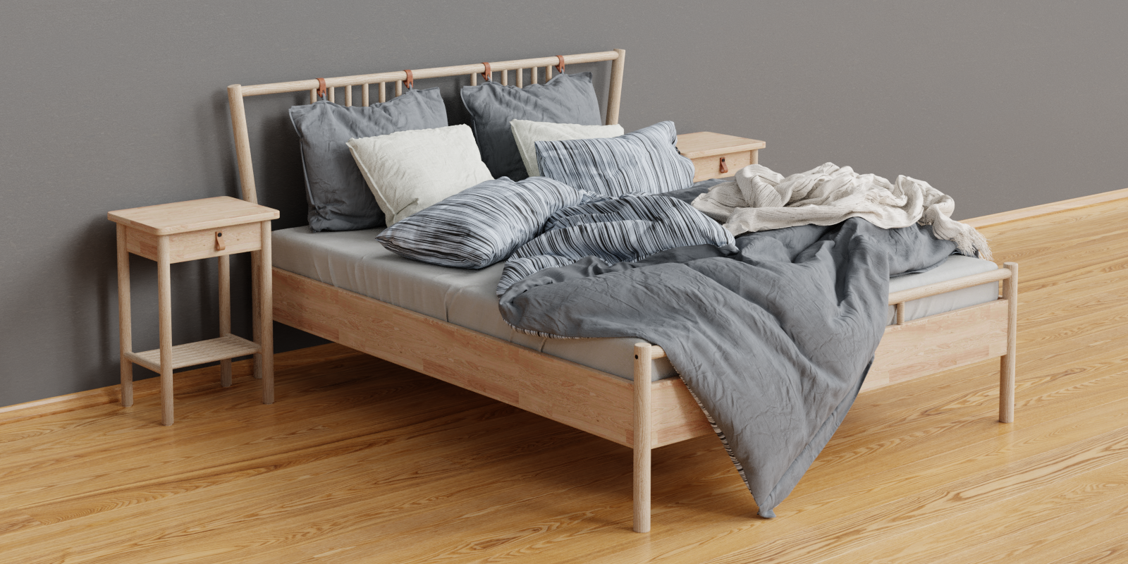 Bed Double bed BJORKSNAS IKEA Blender Market