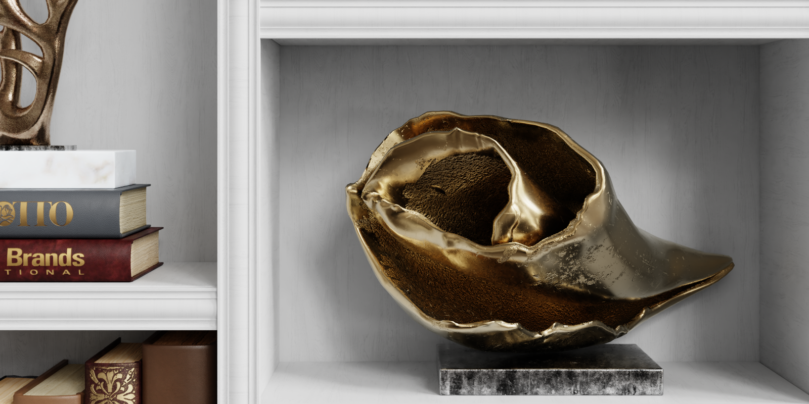 Decoration Set 65 Luxury Decorative Objects And Sculptures + 35 Books