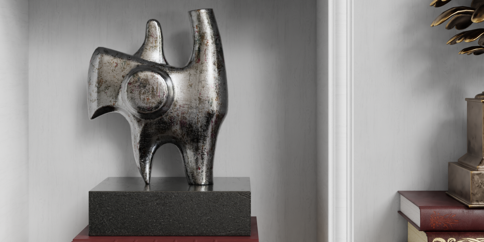 Decoration Set 65 Luxury Decorative Objects And Sculptures + 35 Books