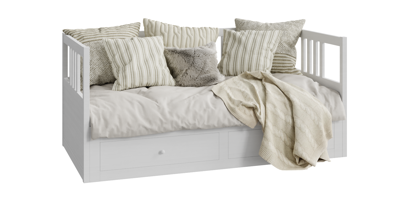 bed daybed IKEA HEMNES 02 2 Beds With Pillows And Sheets Blender