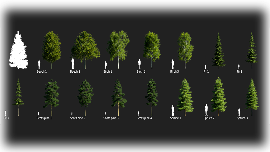 Alpha Trees render massive forests, fast Blender Market