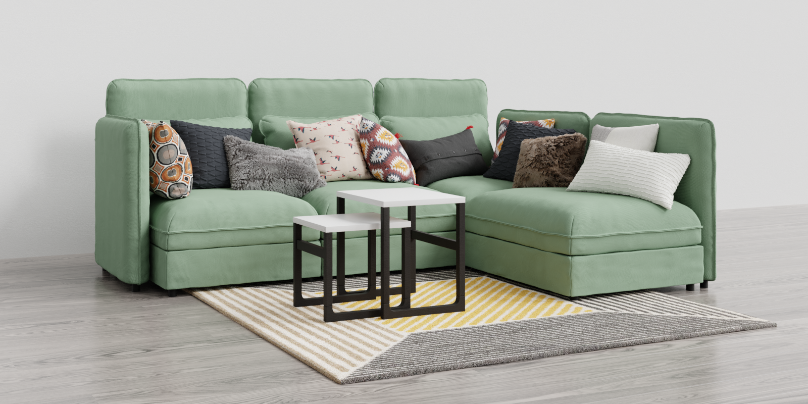 sofa Vallentuna IKEA sofa corner set with pillows Blender Market